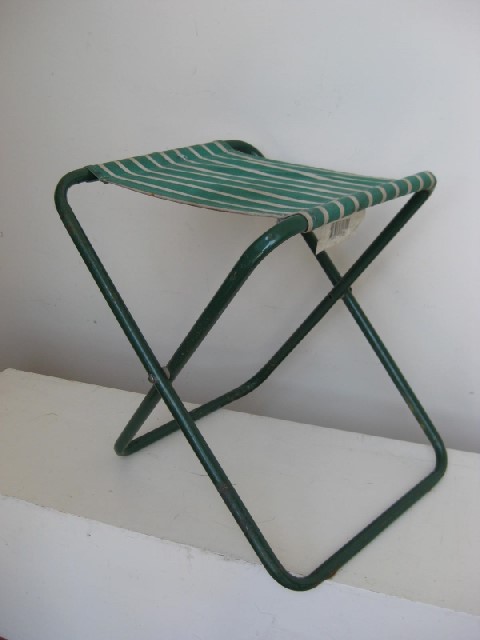 STOOL, Camp - Folding Green & White, Aluminium